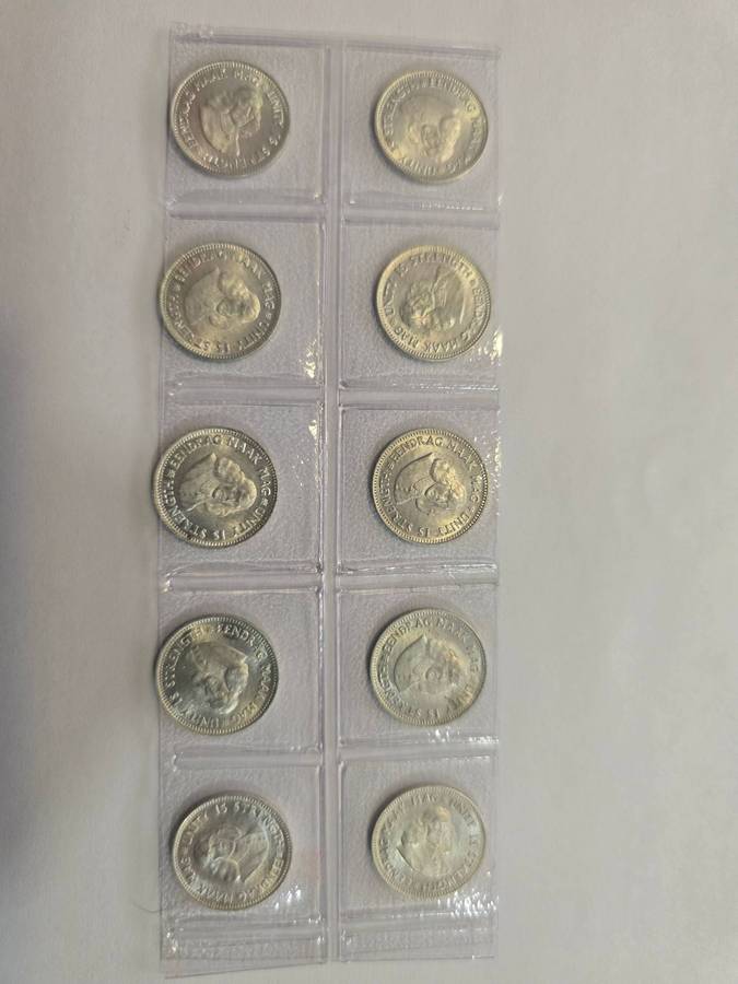 10 1961 First edition SA Tickeys Uncirculated