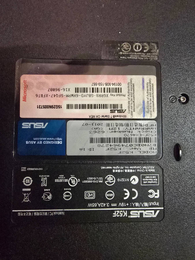 Asus laptop with charger