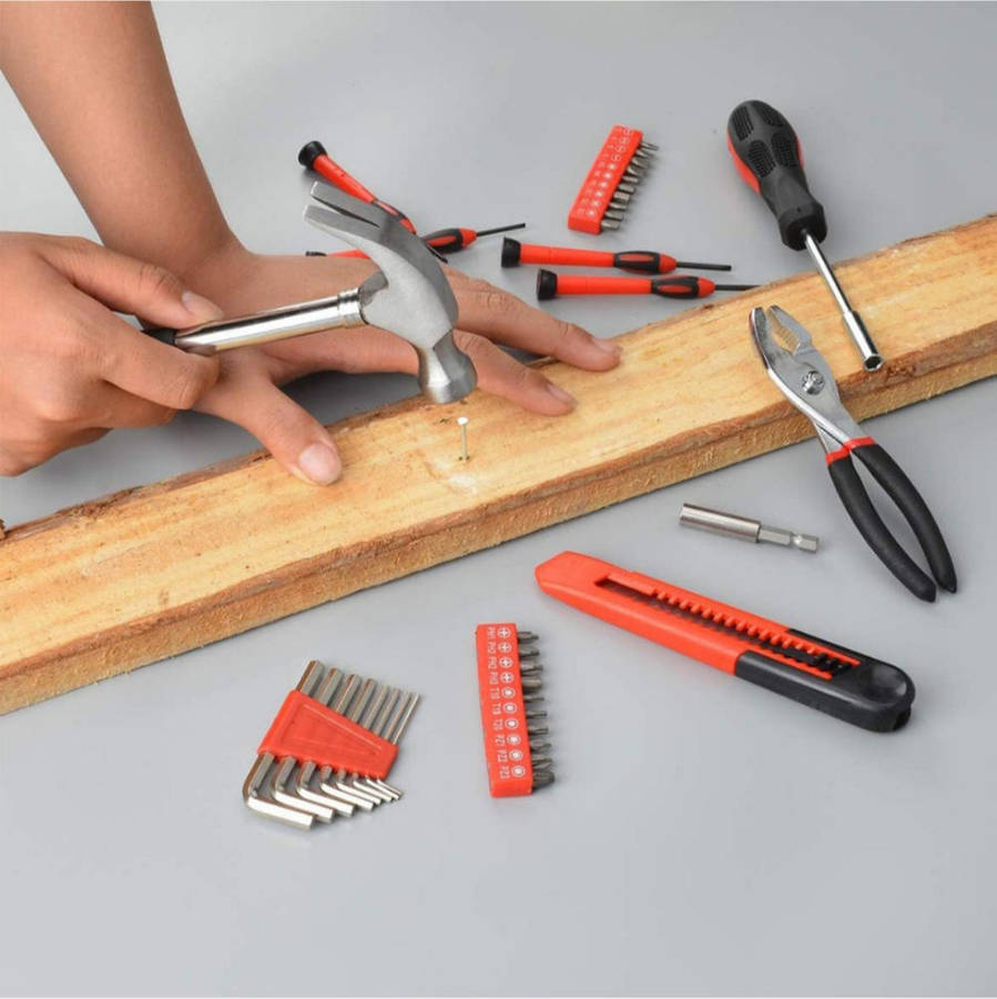 39Pcs Household Tool Set General Repair Small Hand Tool Kit Storage Case