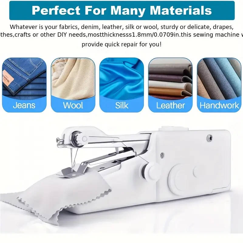 Portable Handheld Sewing Machine  Quick and Easy Repairs for Fabric and Clothing