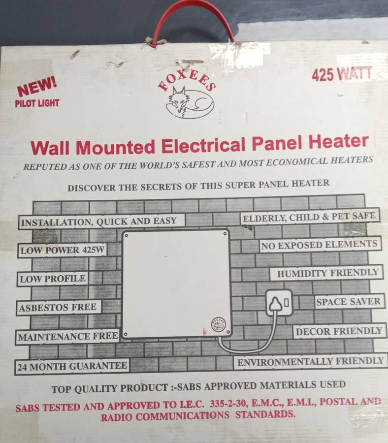 Foxess Wall Mounted Electrical Panel Heater 425W-Special