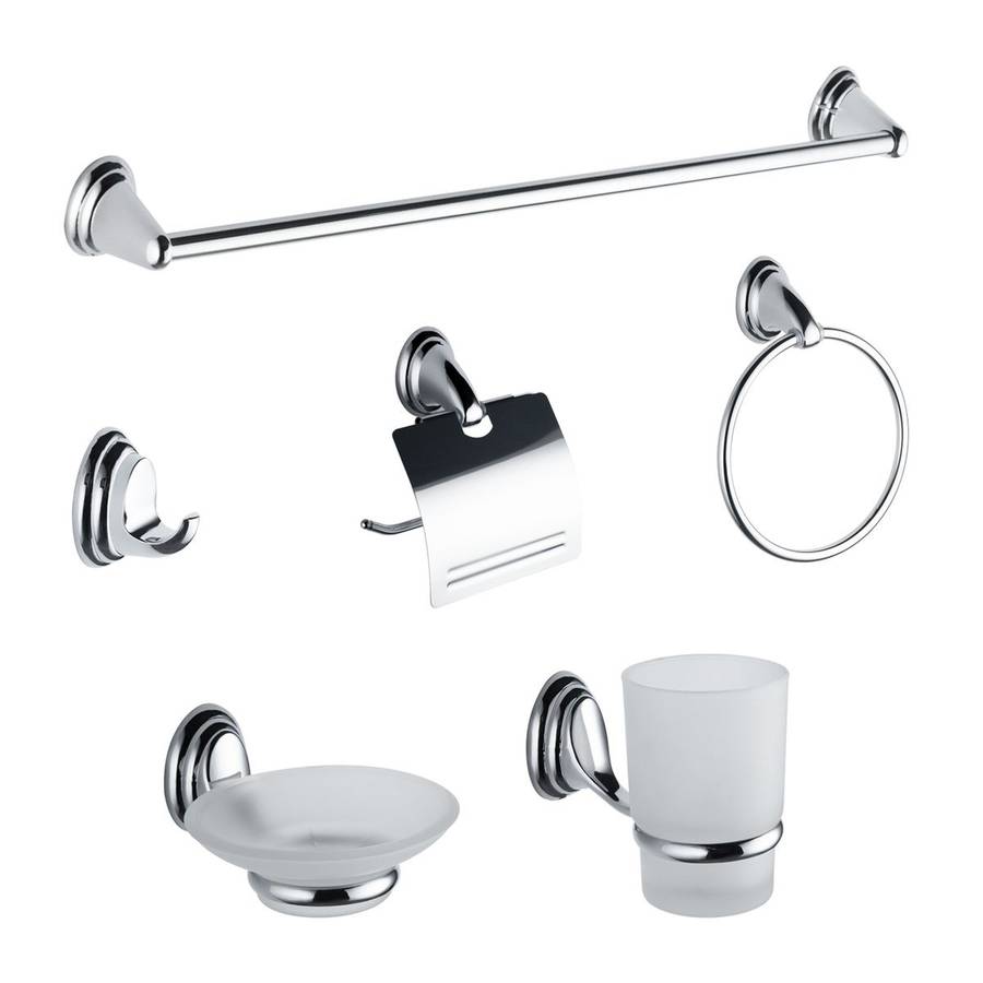 Kessler Bathroom Accessory Set 6-Piece Stainless Steel Chrome