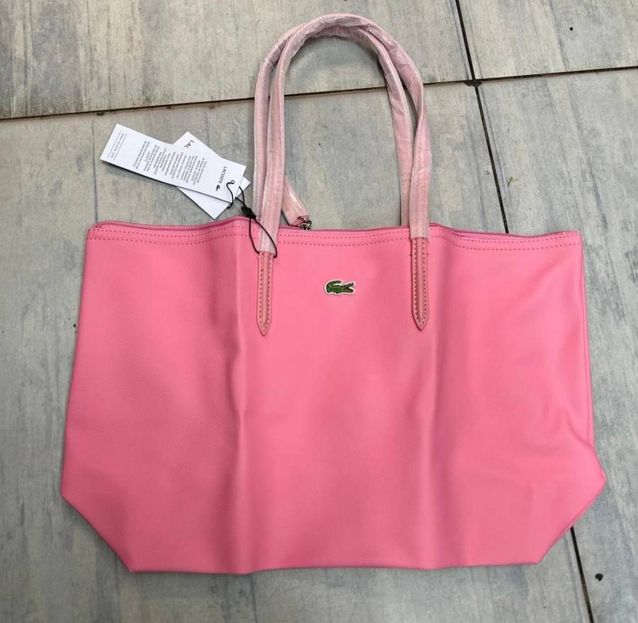 Lacoste Women pink tote bag