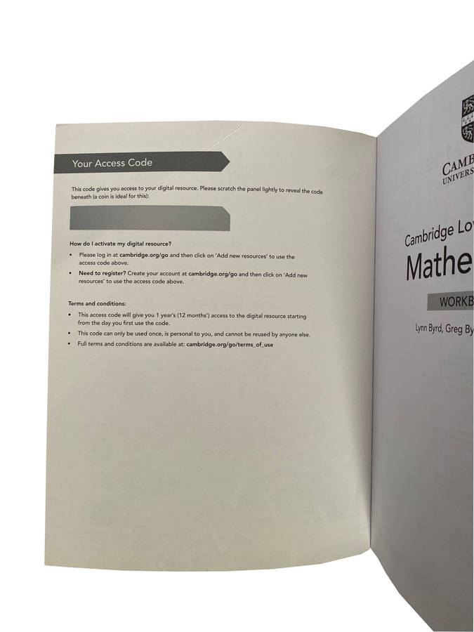 Cambridge Lower Secondary Mathematics Workbook 7 with Digital Access (1 Year)