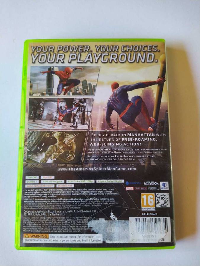 The amazing Spider man Xbox 360
