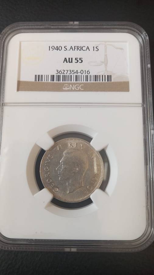 1940 South Afric 1 shilling AU55