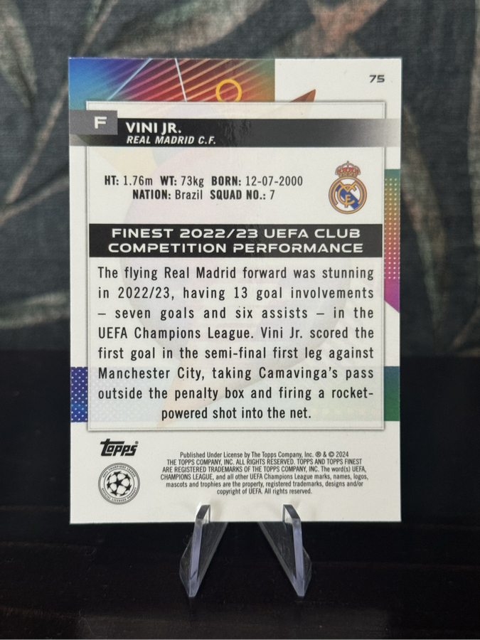 2024 Topps Finest - Vini Jr Green 36/99 - Real Madrid