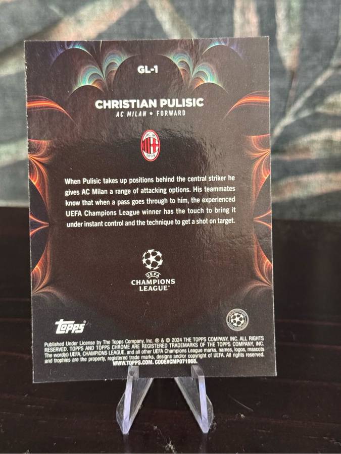 2024 Topps Chrome - Christian Pulisic Golazo - AC Milan