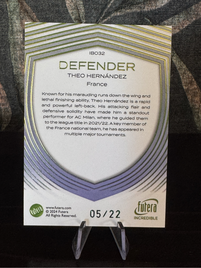 2024 Futera Incredible - Theo Hernandez Defender 05/22 - France