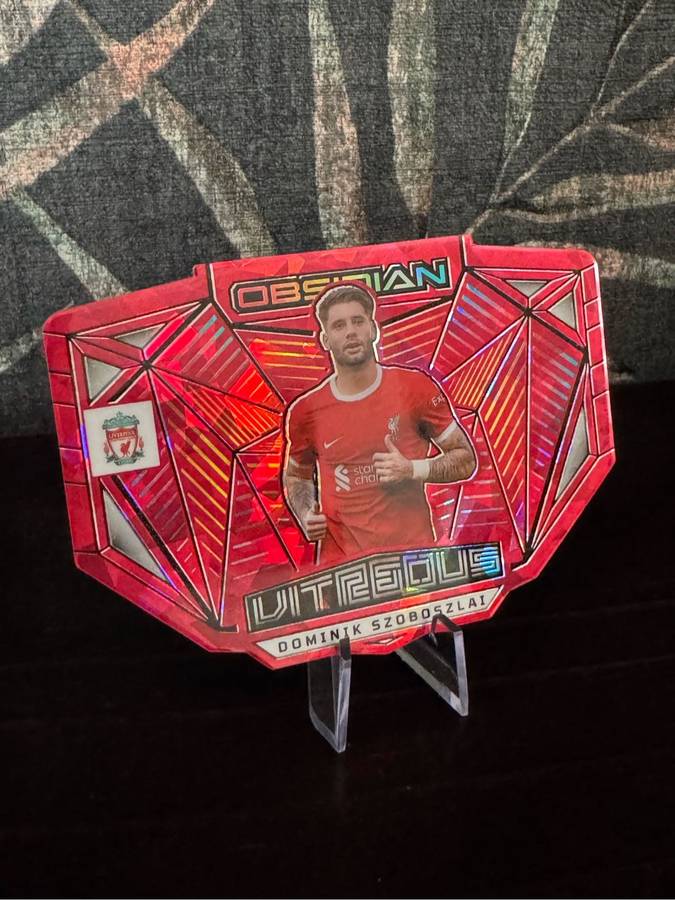 2023-24 Panini Obsidian - Dominik Szoboszlai Vitreous Die-Cut Red Crystals 28/30 - Liverpool