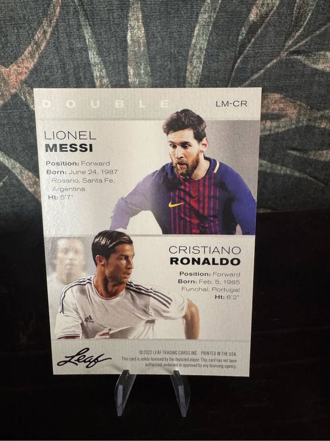 2022 Leaf - Lionel Messi / Cristiano Ronaldo Exclusive Legends
