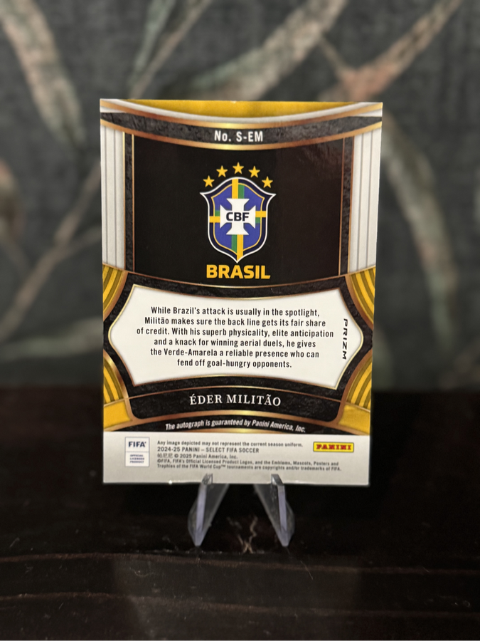 2024-25 Panini Select - Eder Militāo Silver Prizm AUTO - Brazil
