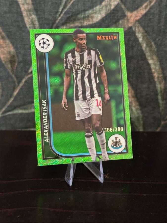 2024 Topps Merlin - Alexander Isak Green Refractor /399 - Newcastle
