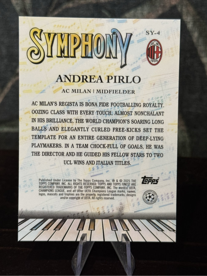 2024-25 Topps Finest - Andrea Pirlo Symphony /299 - AC Milan
