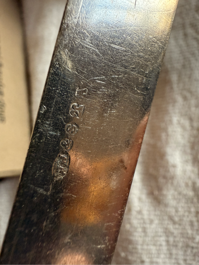 Silver plated bone handle cutlery set