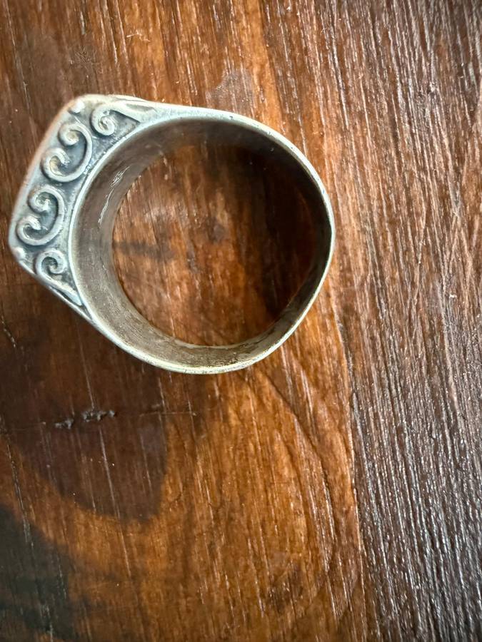 Silver ring - Lion Of Judah Handcrafted, 90 % silver 7 Grams total. 21 mm inside diameter