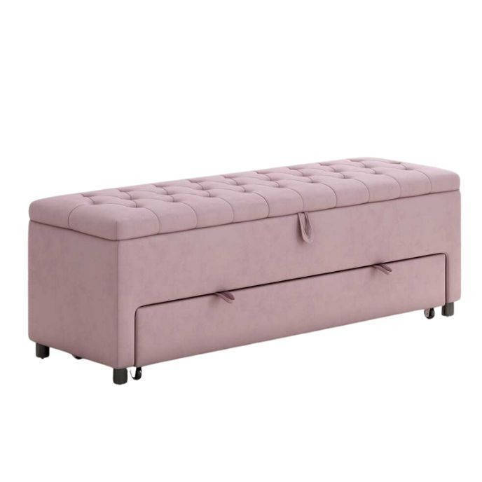 pro-t velvet rectangular stoprage ottoman double size