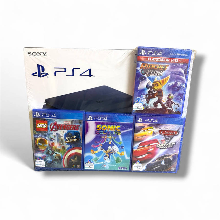 PlayStation 4 Slim 500GB Console With 4 Games