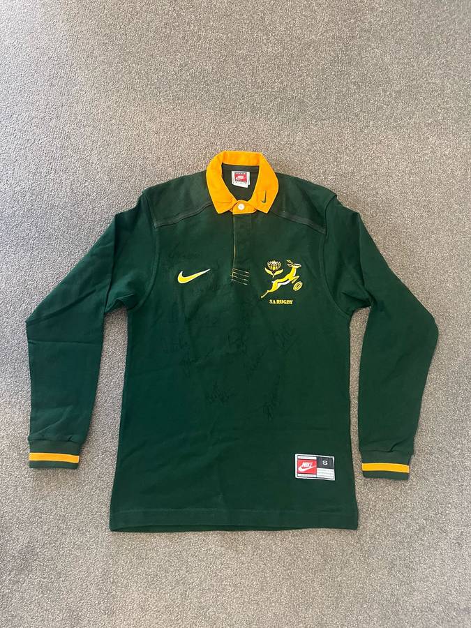1997/8 Signed Springbok Jersey (incl. Joost vd Westhuizen, Ollie le Roux, Percy Montgomery)