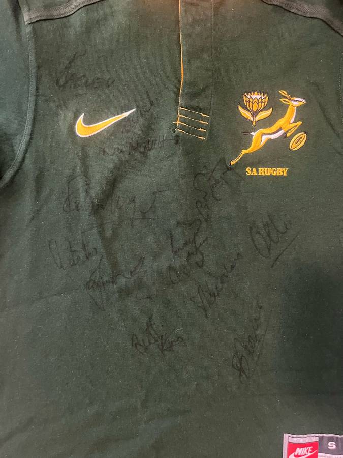 1997/8 Signed Springbok Jersey (incl. Joost vd Westhuizen, Ollie le Roux, Percy Montgomery)