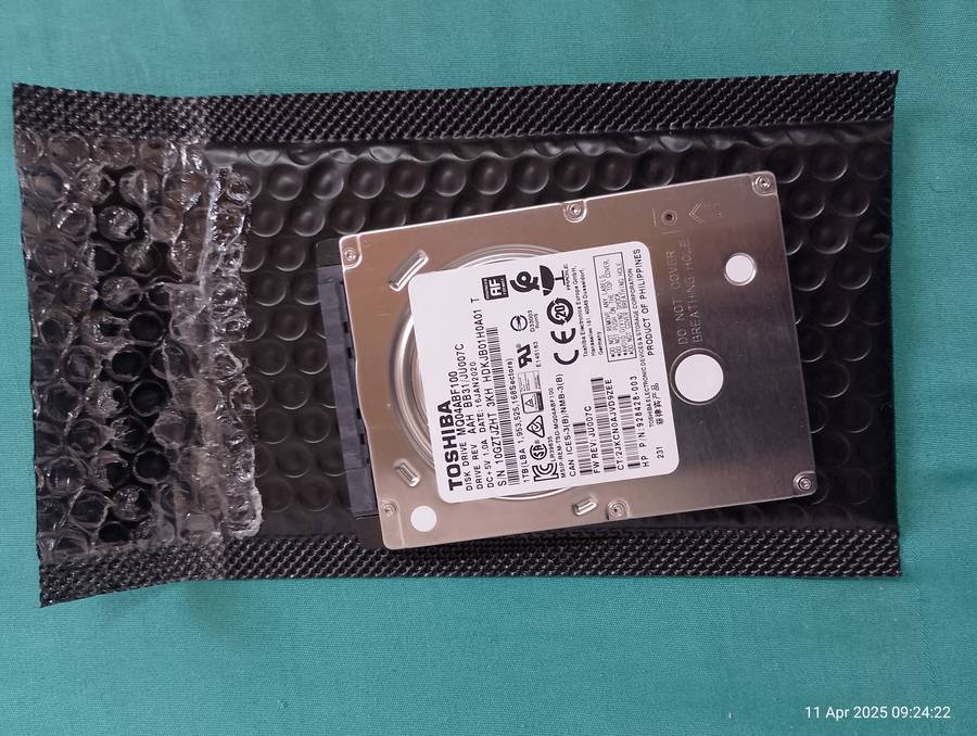 Toshiba 1 terabyte laptop hard drive