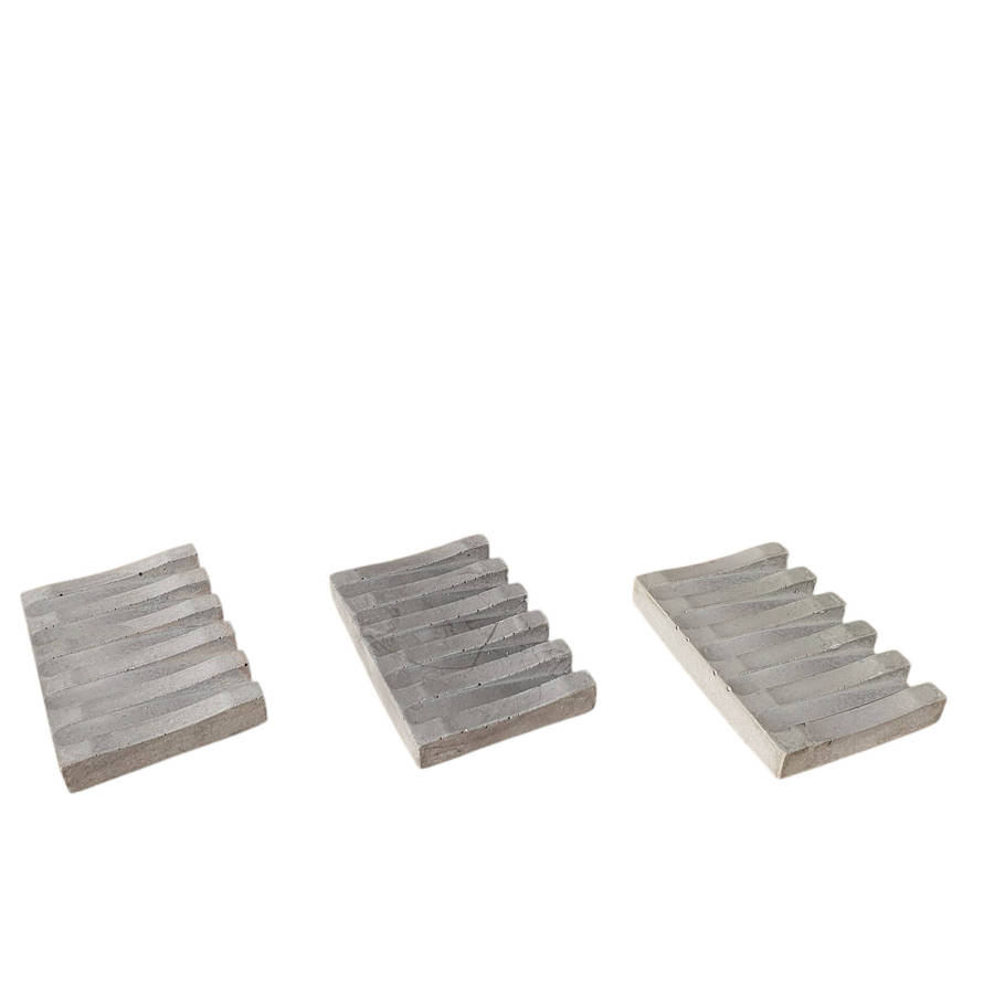 Soap Dish - Rustic Cement Grove - set x3
