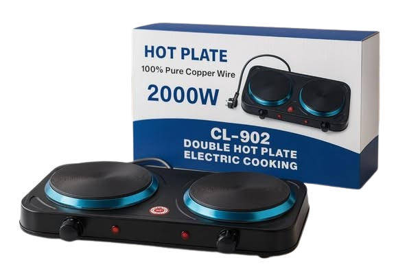 2000 WATTS TWO PLATE SOLID STOVE