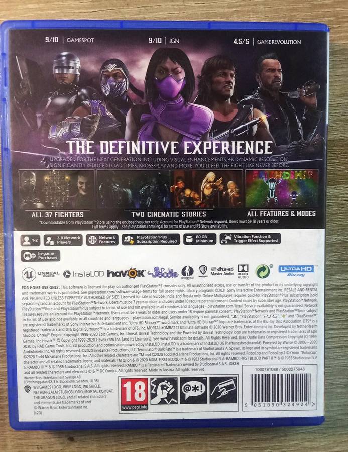 PS5 Mortal Kombat 11 (AS NEW CONDITION COMPLETE IN BOX  EXCELLENT)