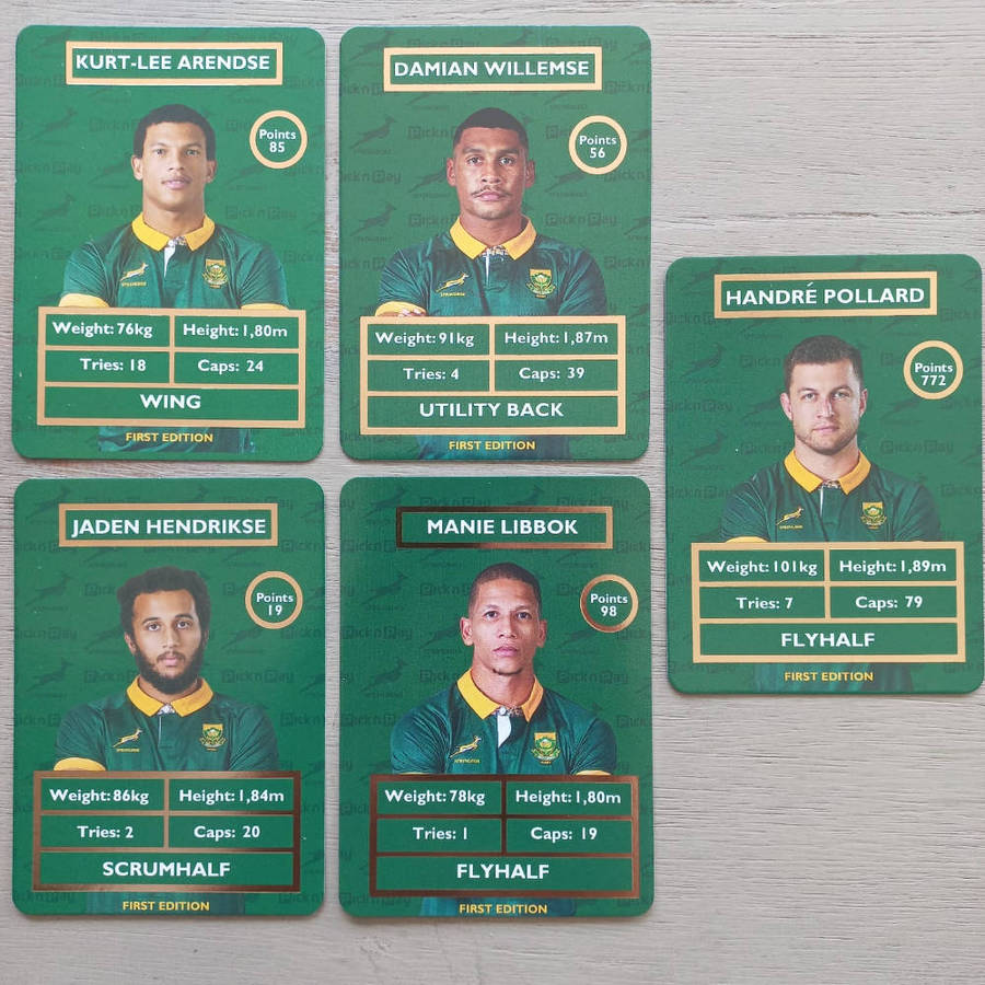 Set of 5 Rugby Cards - (PICK & PAY)e