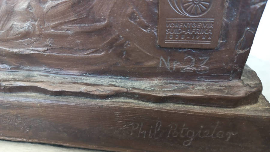 Die Groot Trek 18381988  Rare Phil Potgieter Numbered Sculpture Moulding