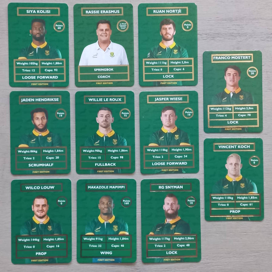 Pick 6 of 11 Rugby Cards (PICK & PAY)
