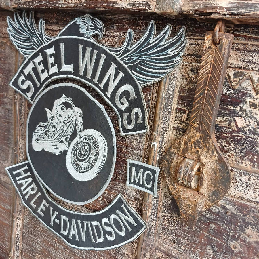 Harley-Davidson Steel Wings Embroided material Patches