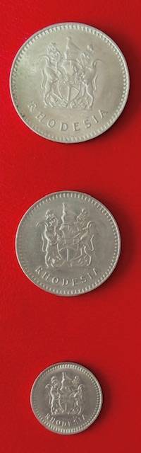 Rhodesia 1975 25 c - 20c and 5 c combo