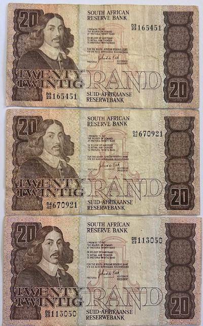 R20 Gerhard de Kock Prefix D3 and D4 and D5 set -  one bid for all