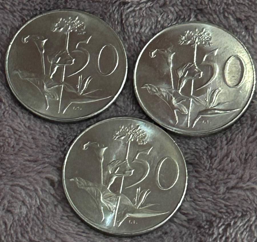 50 CENTS 1967, 1968, 1969 UNCIRCULATED COINS IN PRISTINE CONDITION (SCARES 1969 AFR VALUE R200+)