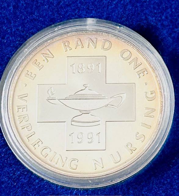 1991 NURSING SILVER PROOF COIN never removed from captule