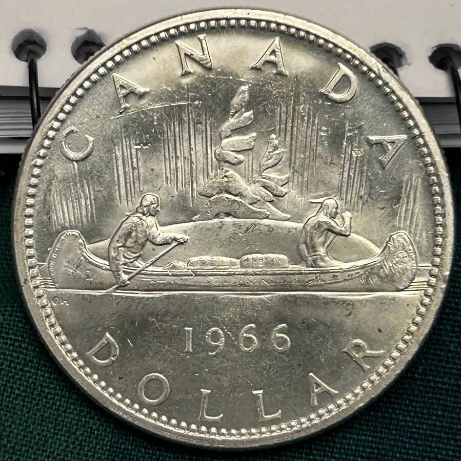 1966 CANADIAN 1 DOLLAR (80% silver) COIN