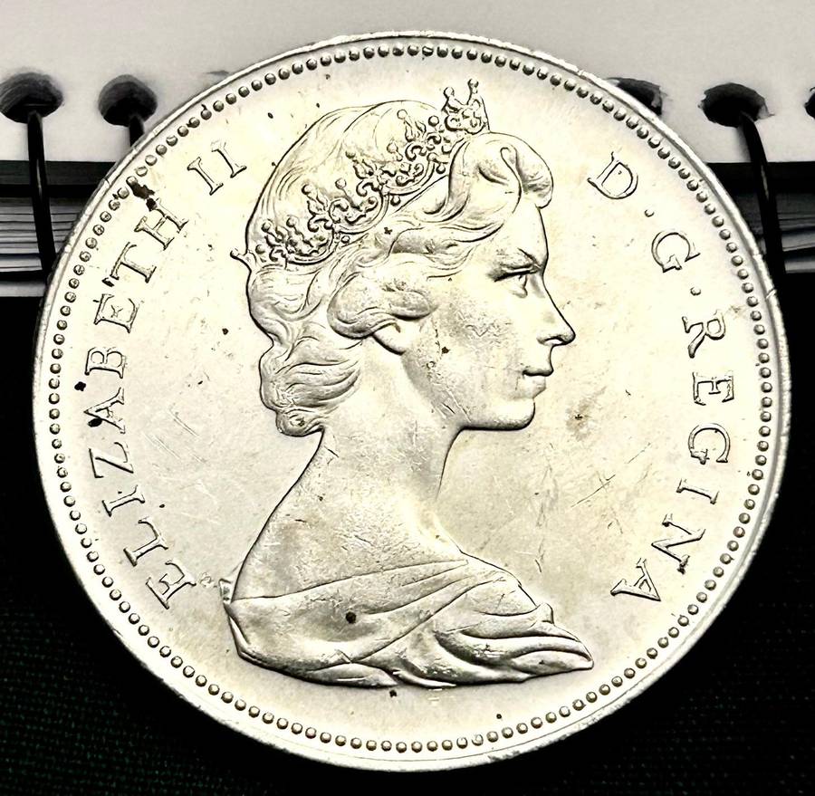 1966 CANADIAN 1 DOLLAR (80% silver) COIN