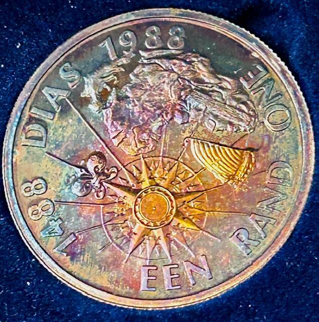 1988 DIAZ FLAMMING PROOF COIN exceptional toning