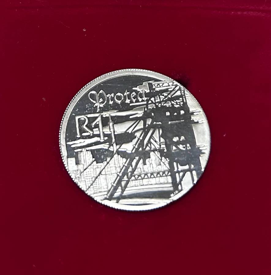 1999 SA Silver R1 Proof Gold Mining LOW!! Mintage 2 617