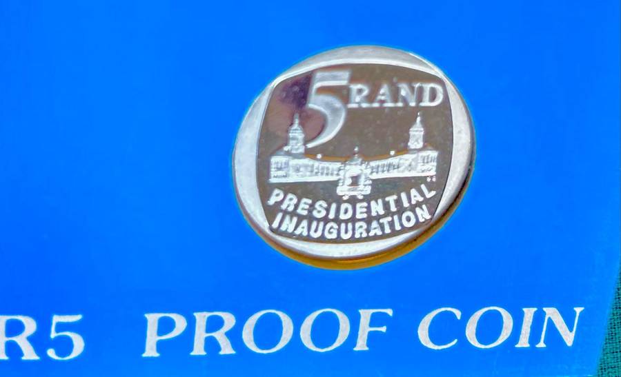 1994 - Proof R5 Presidential Inauguration In Perspex Case - Mintage 10,000