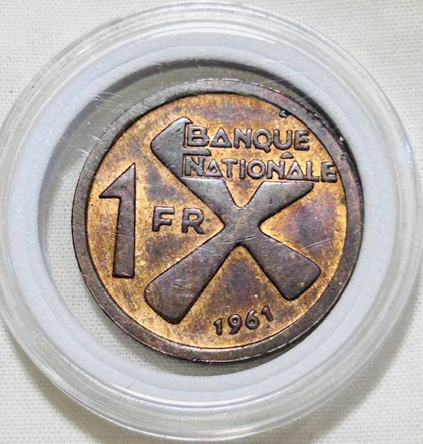 1961 KATANGA 5- and 1-Franc coins issued just for 4 years Highly collectable