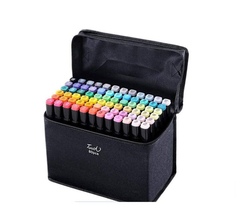 Hurriaj 80 Pcs Touch-5 Alcohol Graphic Pen Sketch Graphic bag Art Twin Marker Pen