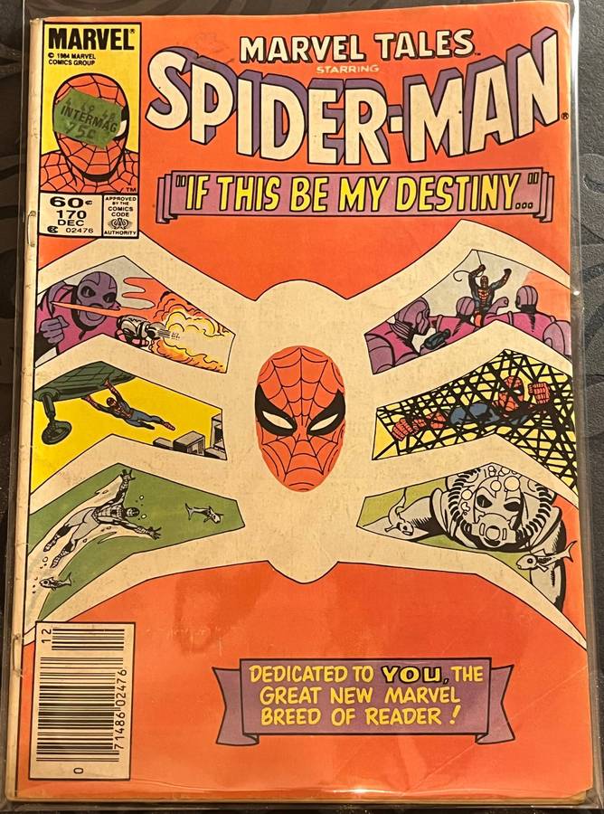  Marvel Tales Starring Spider-Man #170 (Marvel, Dec 1984)  If This Be My Destiny