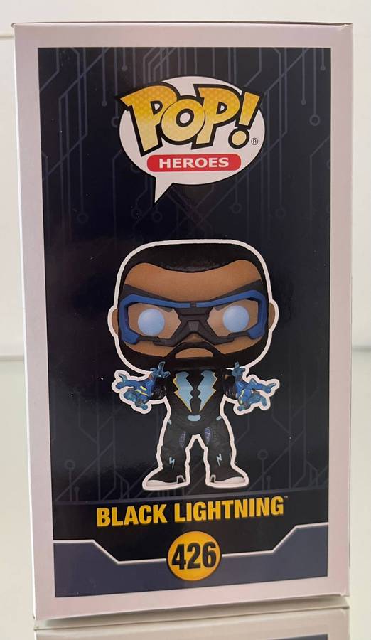  Funko Pop! Black Lightning #426  DC Heroes  Rare Electrifying Collectible!