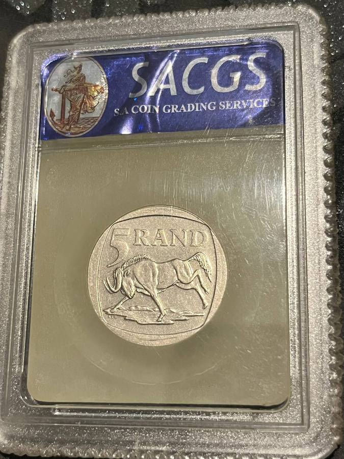2000 South Africa 5 Rand  Nelson Mandela  SACGS MS60