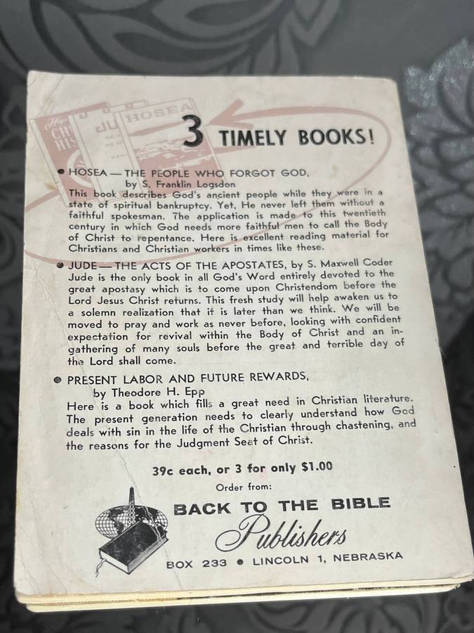 Christ Speaks to the Church  Theodore H. Epp (Vintage Christian Paperback