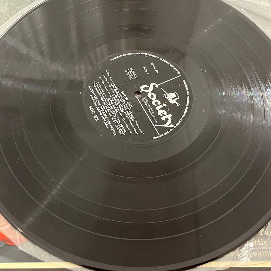 Show Girl  Theatre & Musical Hits LP (Society SOC 798)