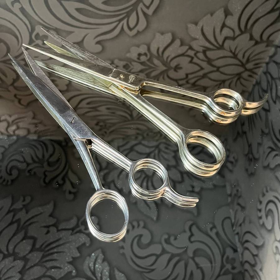 Vintage Barber / Surgical Scissors Lot  Mundial Brazil & Stainless Steel, 16cm