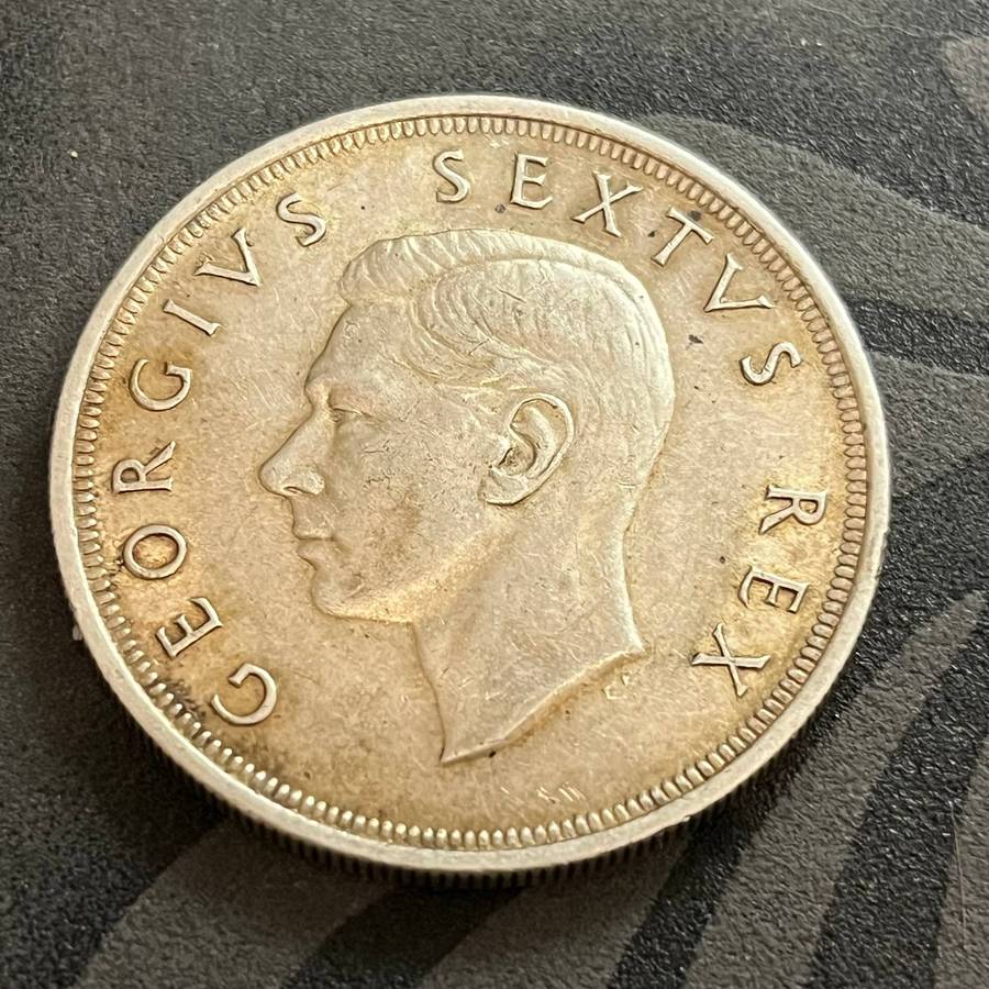 1949 South Africa 5 Shillings (Crown)  King George VI